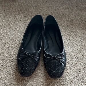 Schutz Arissa black woven flats